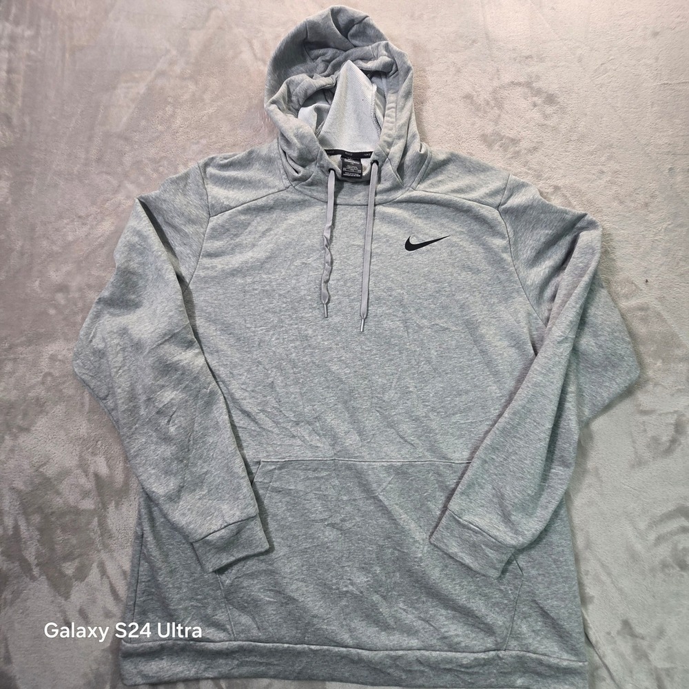 Nike Dri-FIT Hoodie Mens 2XL Tall Gray Standard Fit Pullover CZ6374-063